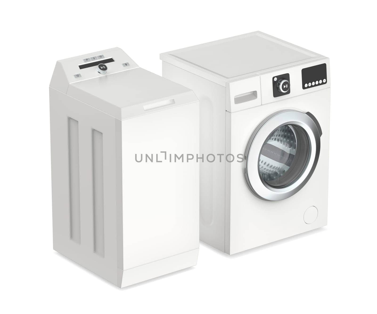Front and top load washing machines by magraphics