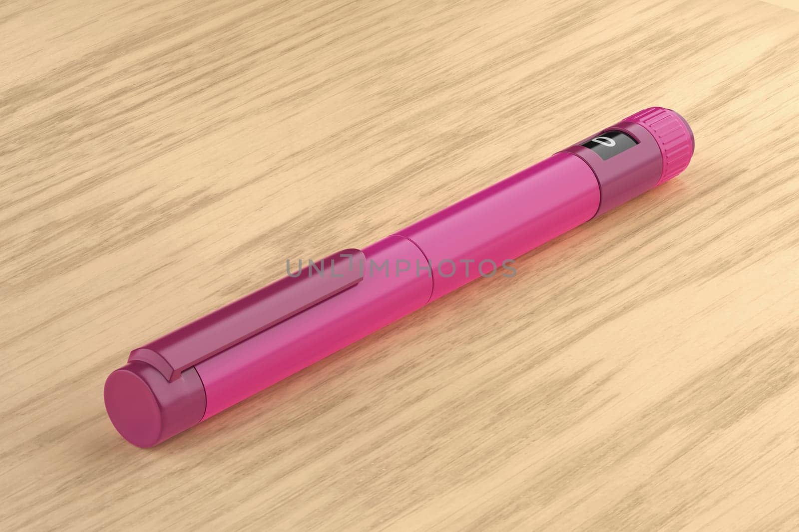 Purple insulin injector pen by magraphics