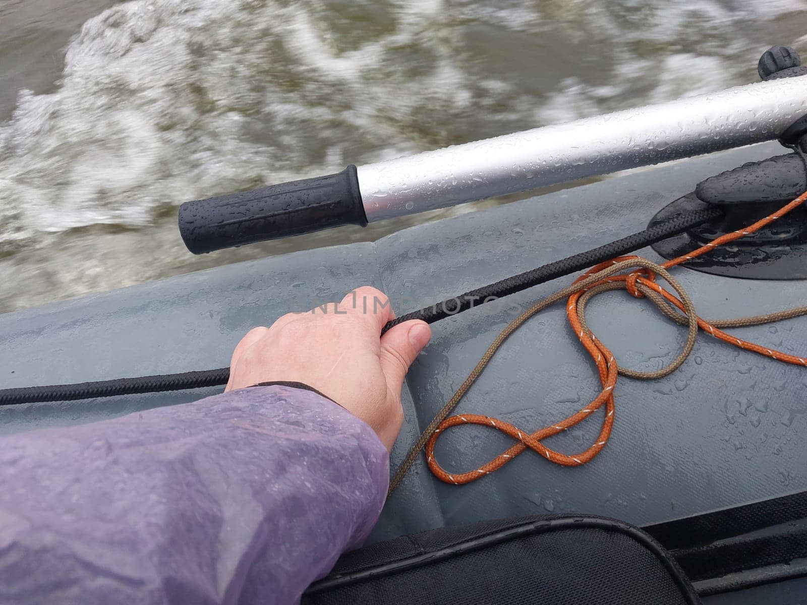 Boat trip on a the autumn river