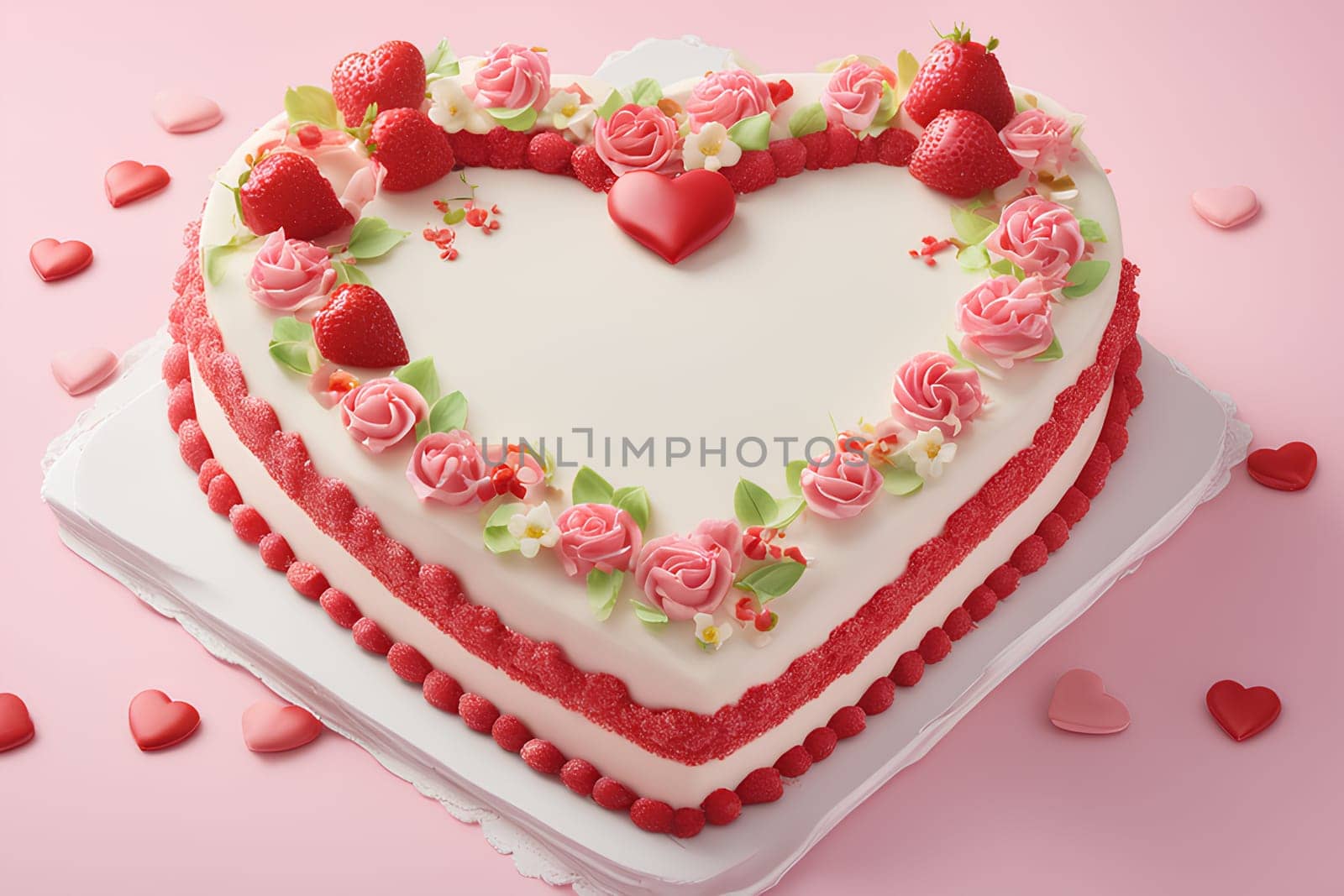 Heart-shaped mousse cake for Valentine's Day. by Annu1tochka