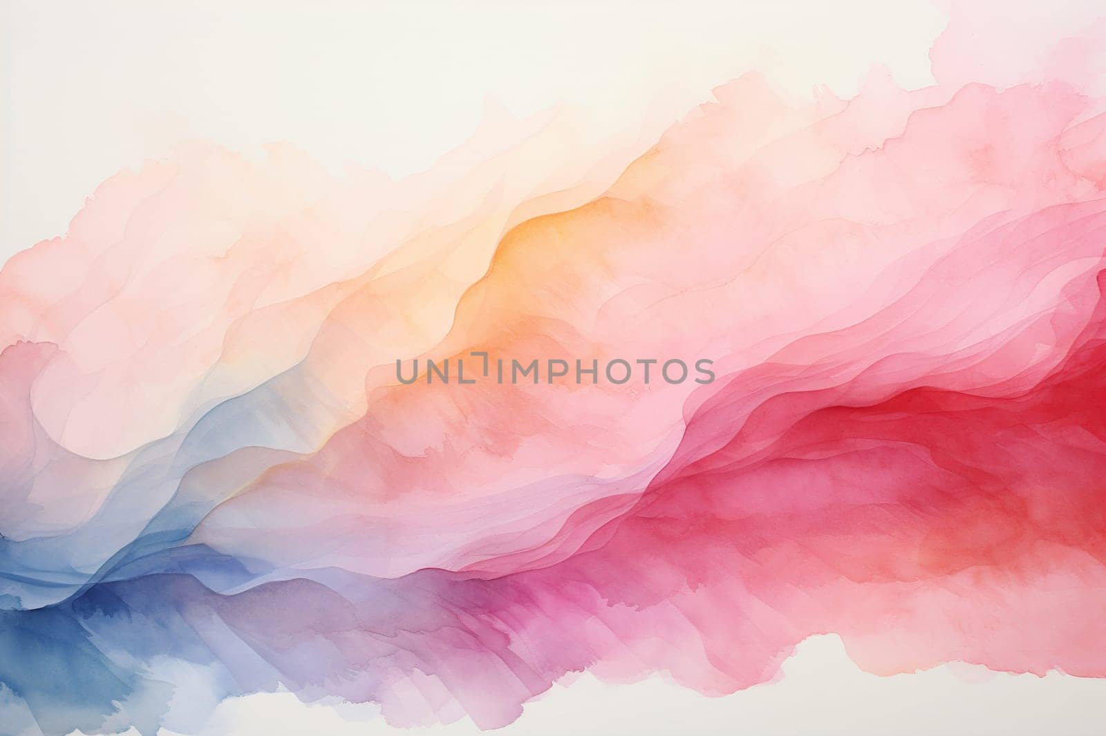 Multilayer colored watercolor gradient banner. Texture of colorful layers. Paint texture.