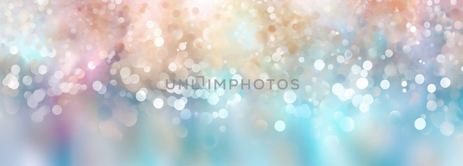 illustration blue light banner christmas shine fantasy texture shiny bokeh background abstract sparkle pastel gold flower colours party textured star bright. Generative AI.