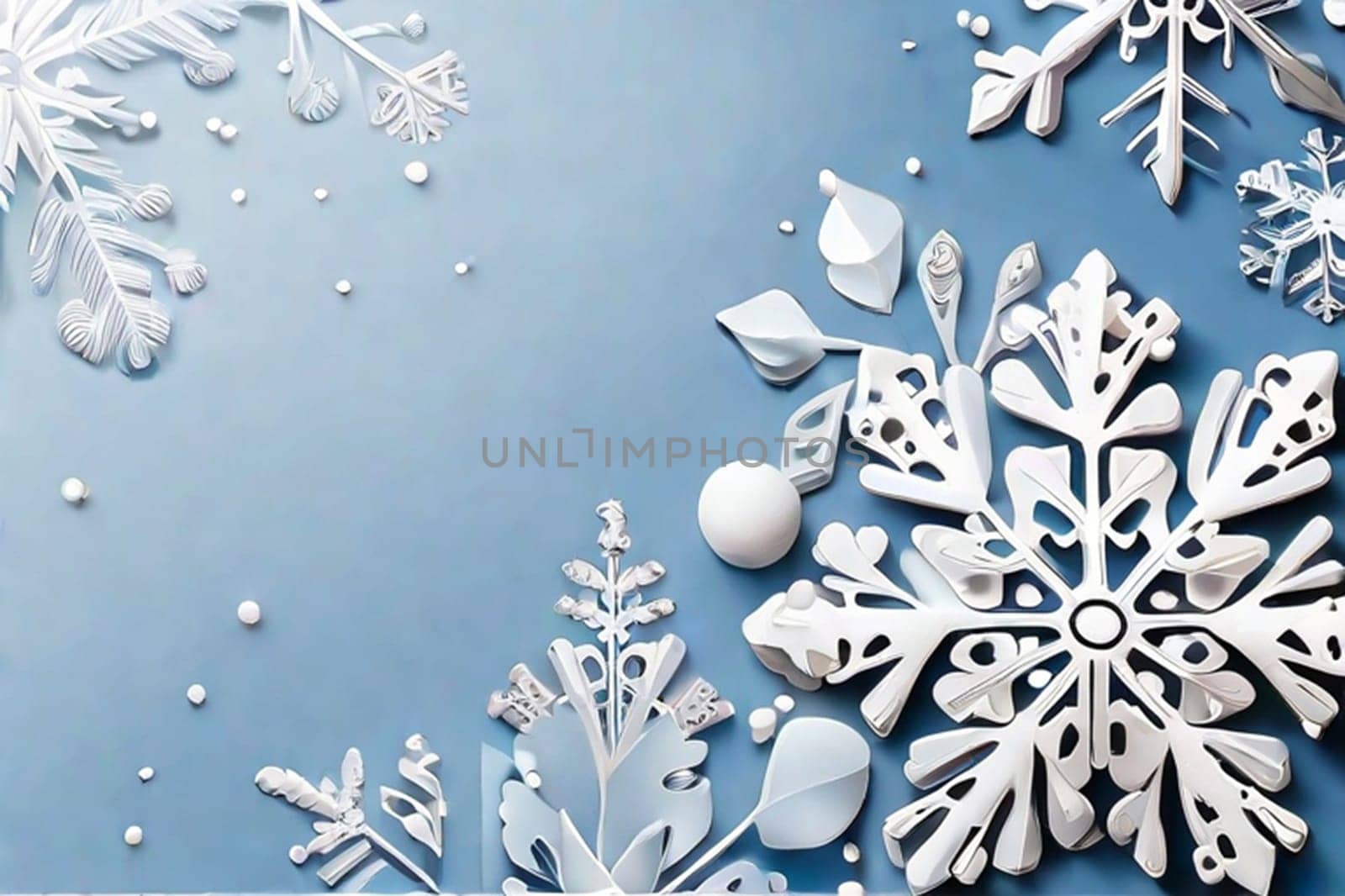 Winter Snow Background.Snowflakes by Ekaterina34