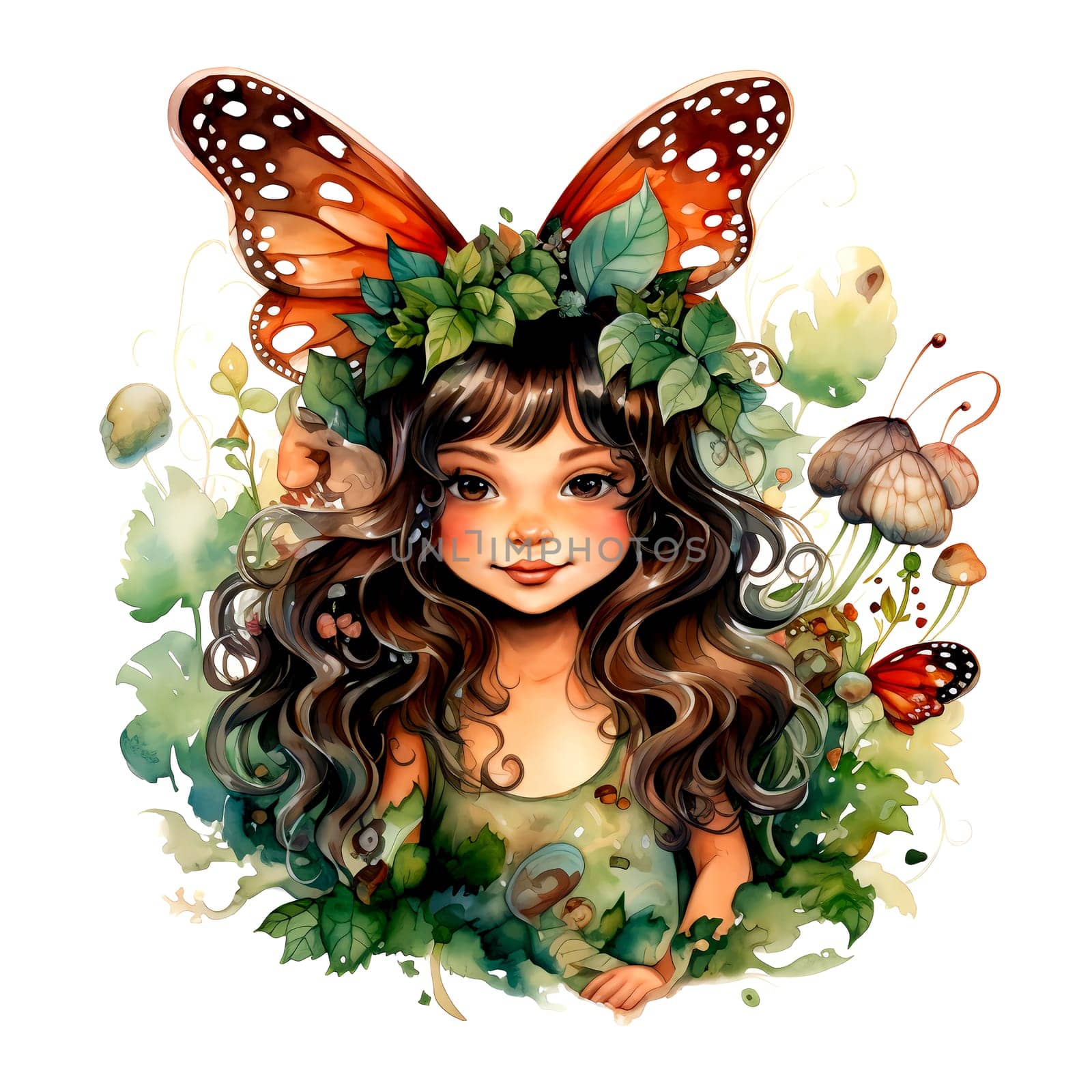 Watercolor Magical Fairies. Fantasy Clipart.  Sublimation Watercolour