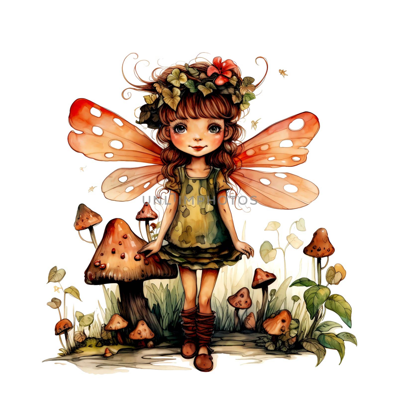 Watercolor Magical Fairies. Fantasy Clipart. AI Generated. by AndreyKENO