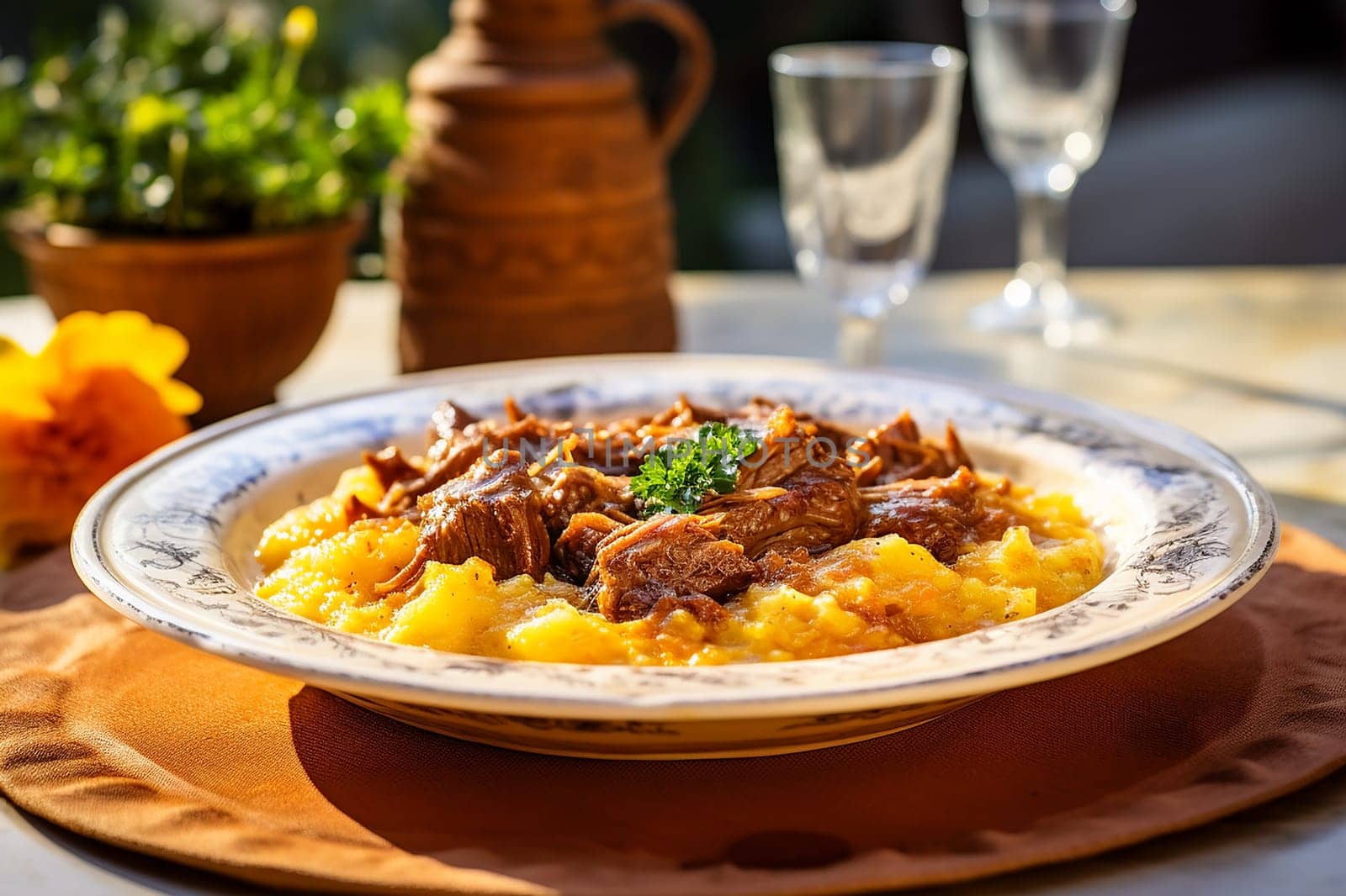 Traditional Cassoeula with a side of polenta by Ciorba