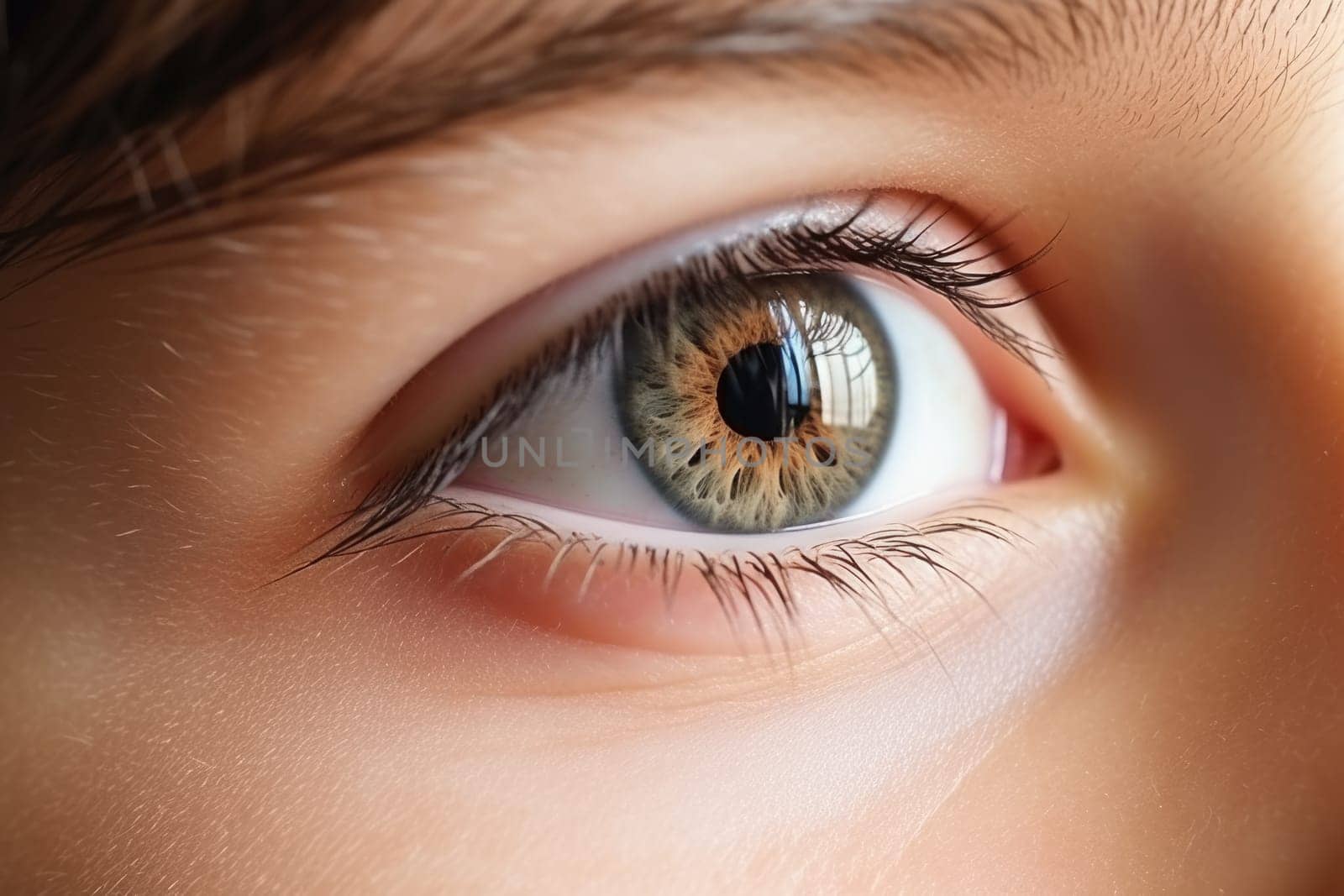 Macro child eye close up, AI Generated by Desperada