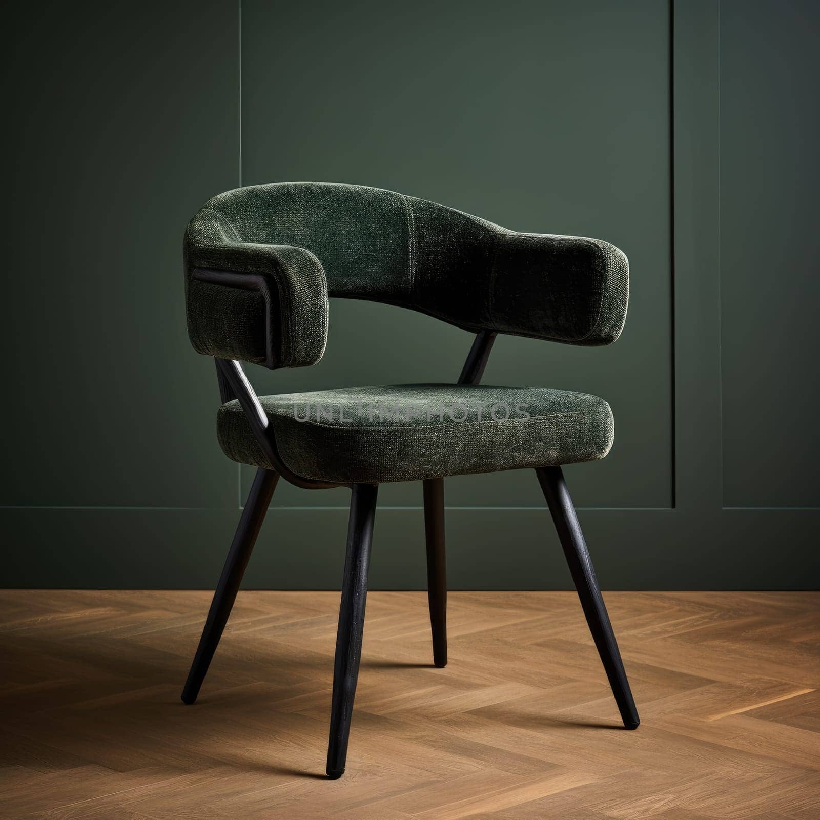 Luxury comfort chair minimal design. Generative AI.