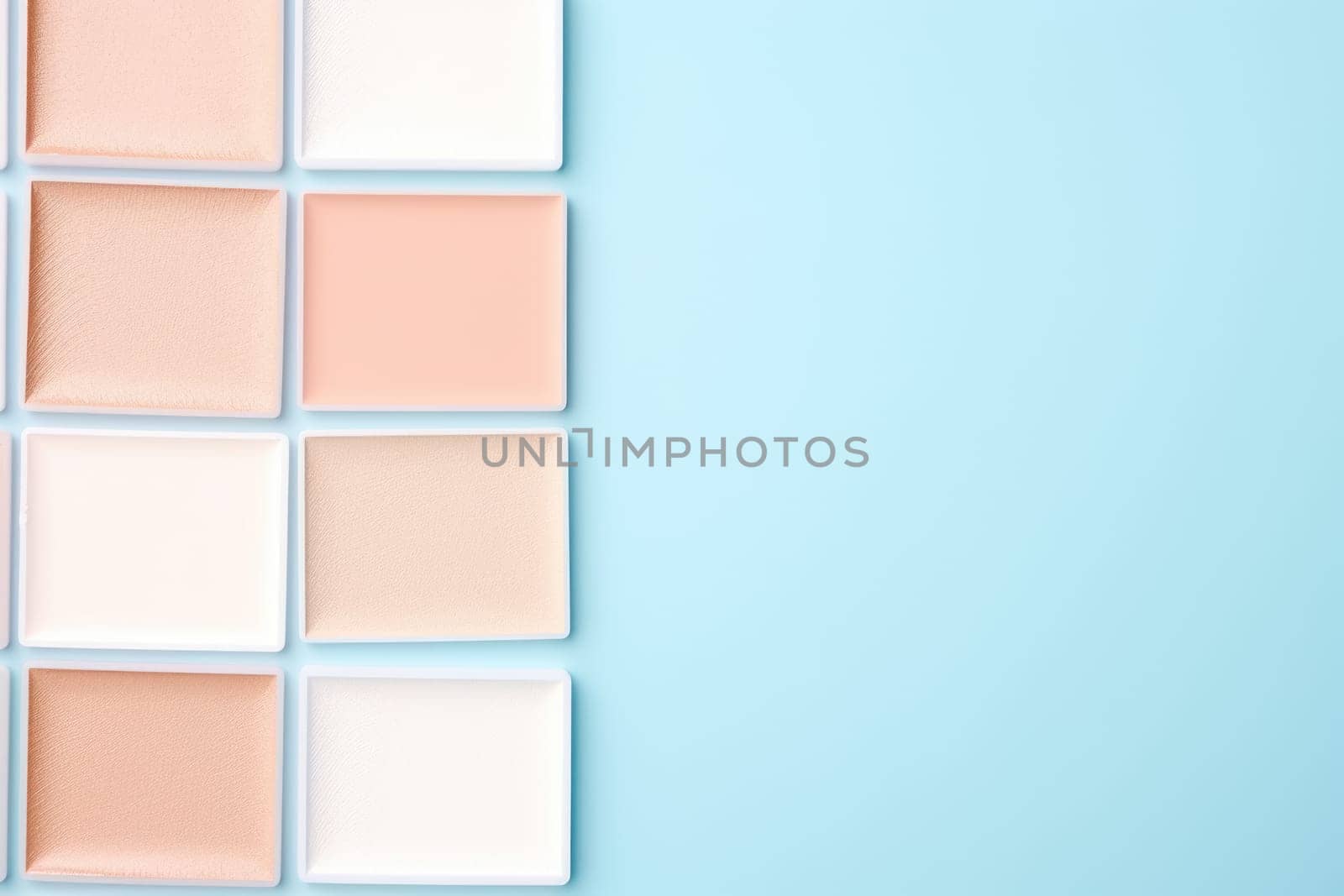 cosmetic smears and swatches cream texture on pastel background. AI Generated by Desperada