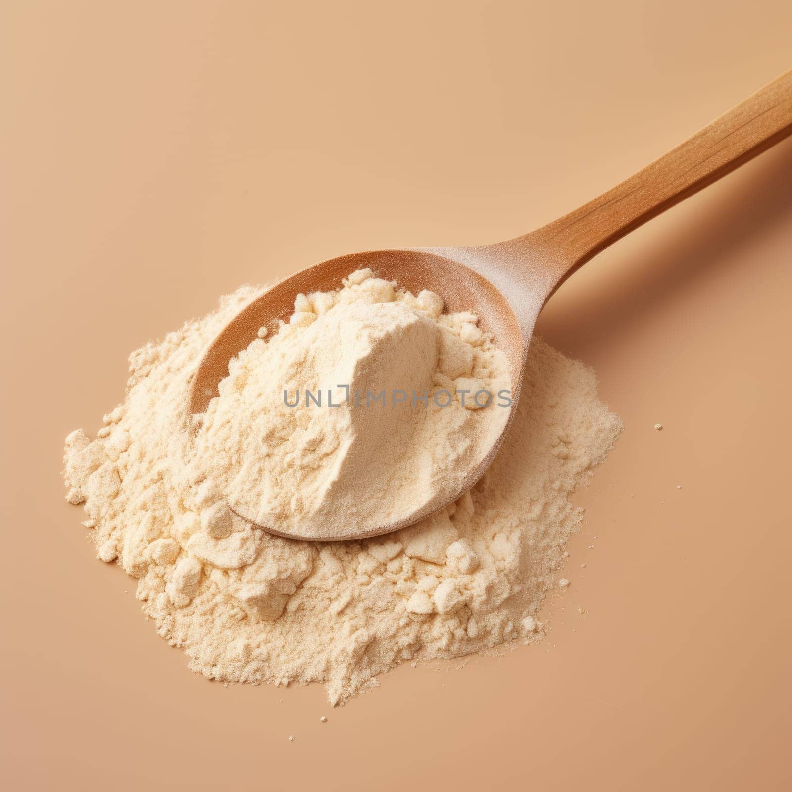 Measuring spoon for milk whey protein. AI Generated by Desperada