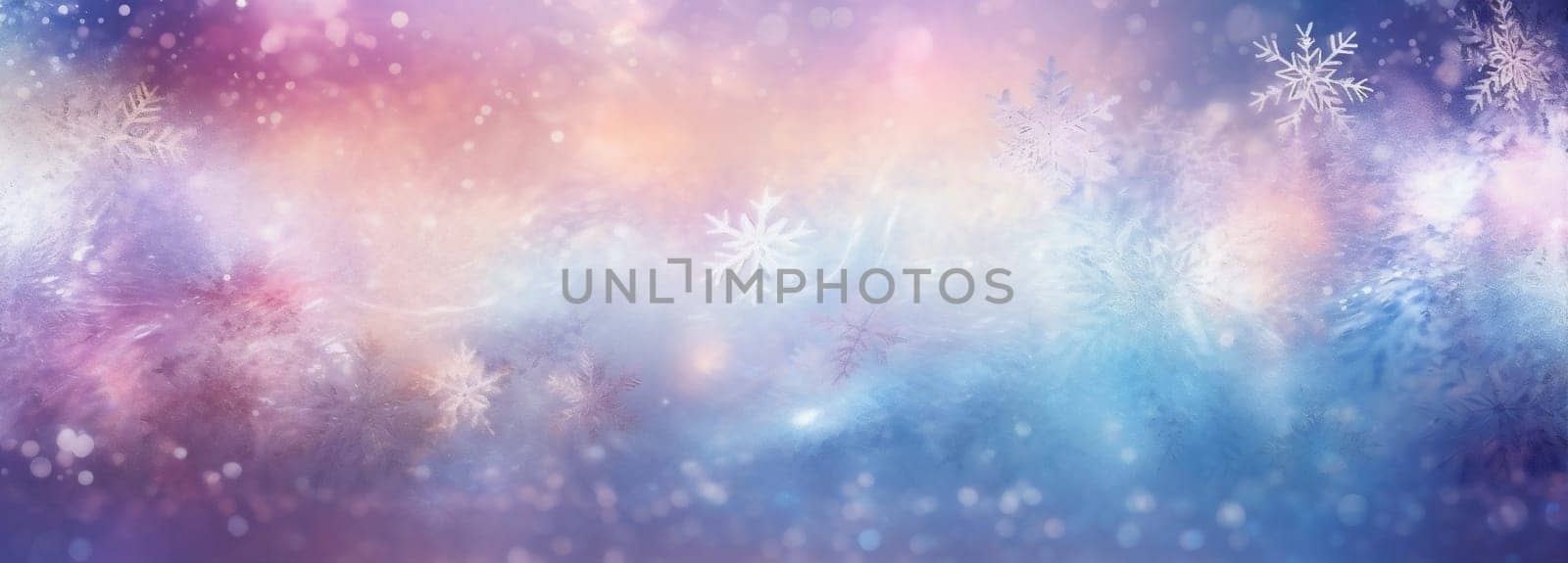 beautiful white design shine texture decoration blue bright purple snowflakes abstract bokeh wallpaper pastel background colourful new year blur light gold christmas. Generative AI.