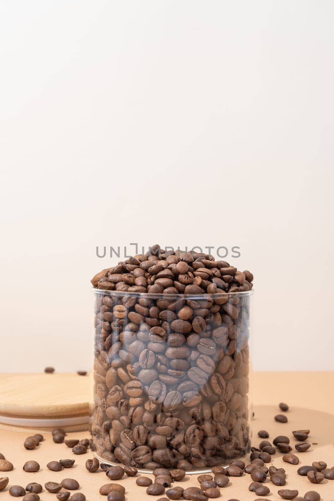 Reusing Glass Jars To Store Dried Food Living Sustainable Lifestyle At Home. coffee beans in glass jar by Desperada