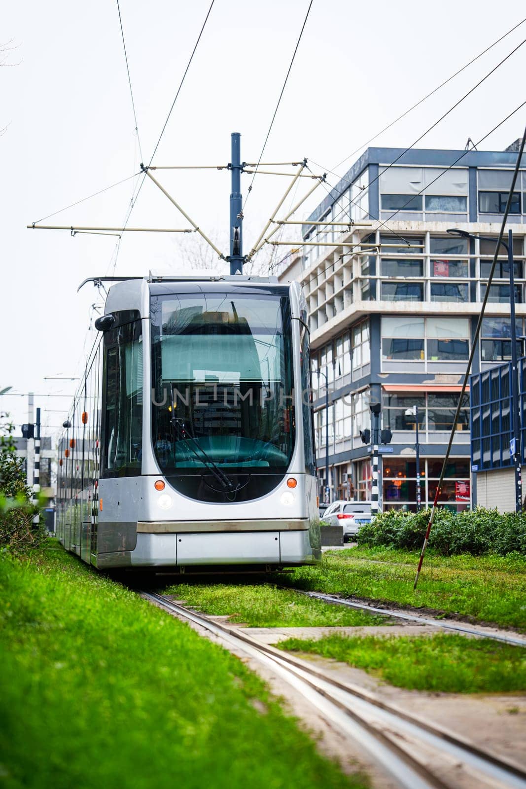 Rotterdam's Efficient Public Transportation System with Electric Trams by PhotoTime