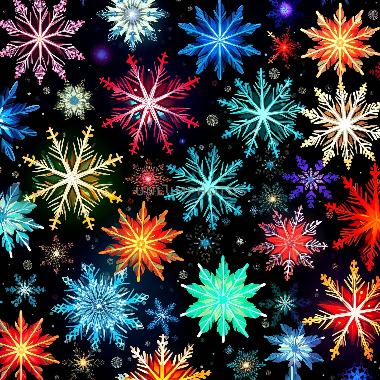 Christmas star patterns. AI Generated. by AndreyKENO