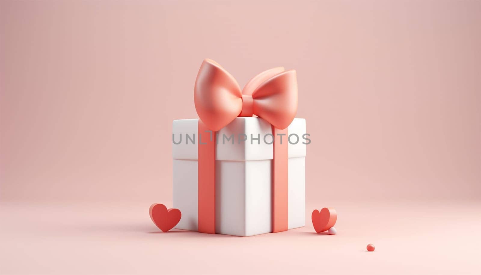 Valentine's day design. Realistic red gifts boxes. Open gift box full of decorative festive object. Holiday banner, web poster, flyer, stylish brochure, greeting card, cover. Romantic background Pastel pink design copy space Space for text