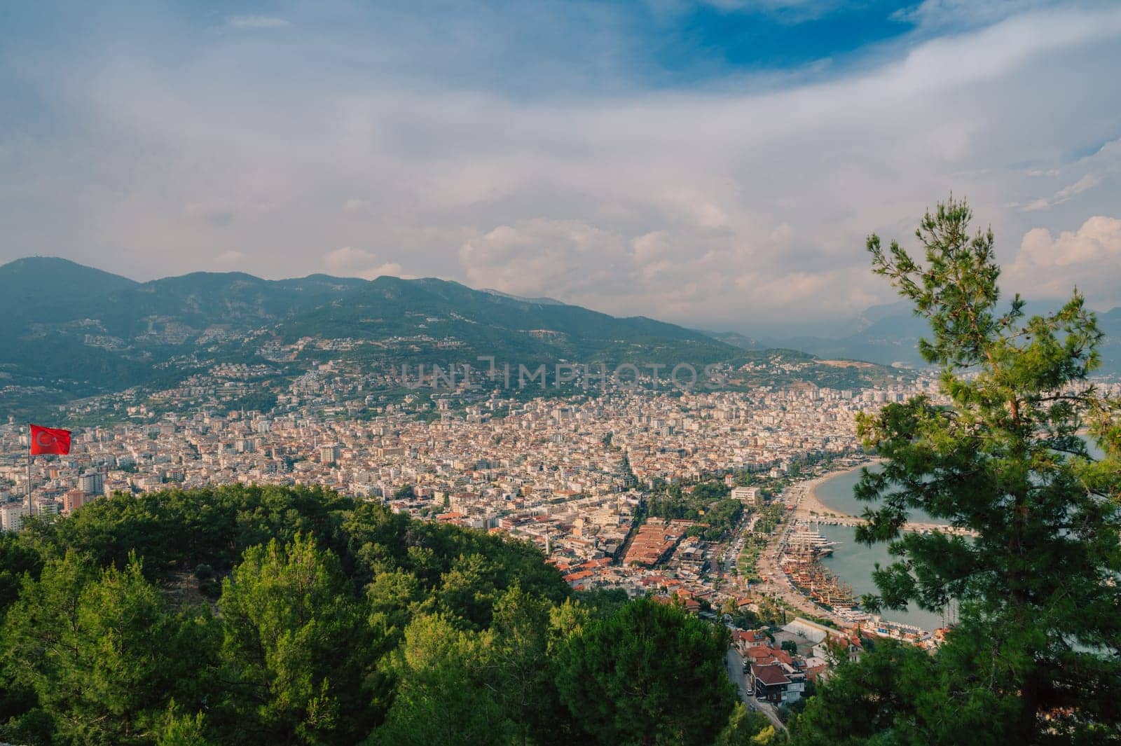 Alanya city, Turkey, view from red tower (kizil kule)