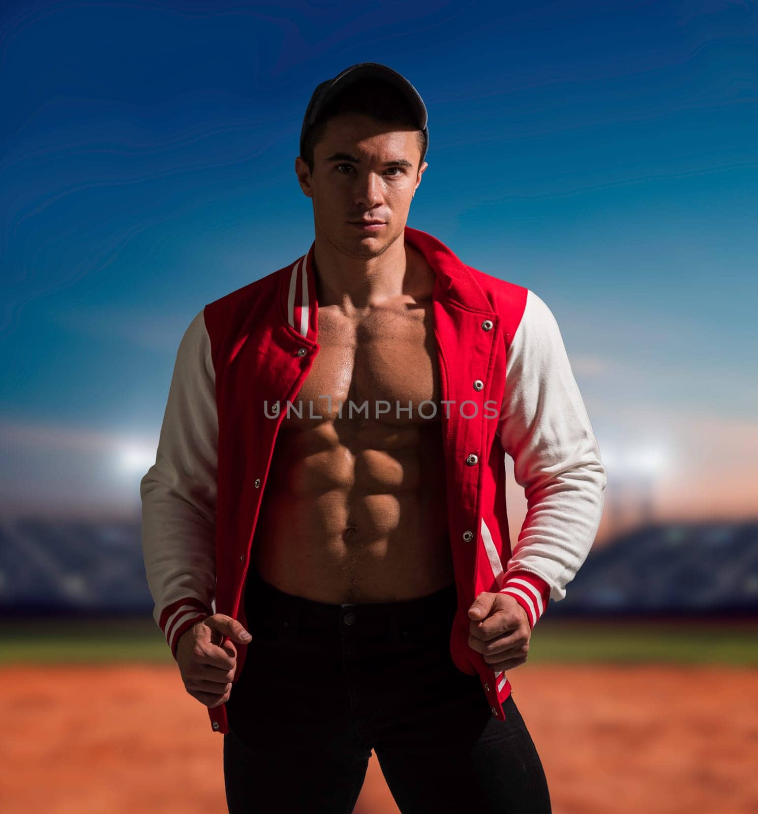 A man in a baseball uniform posing for a picture by artofphoto