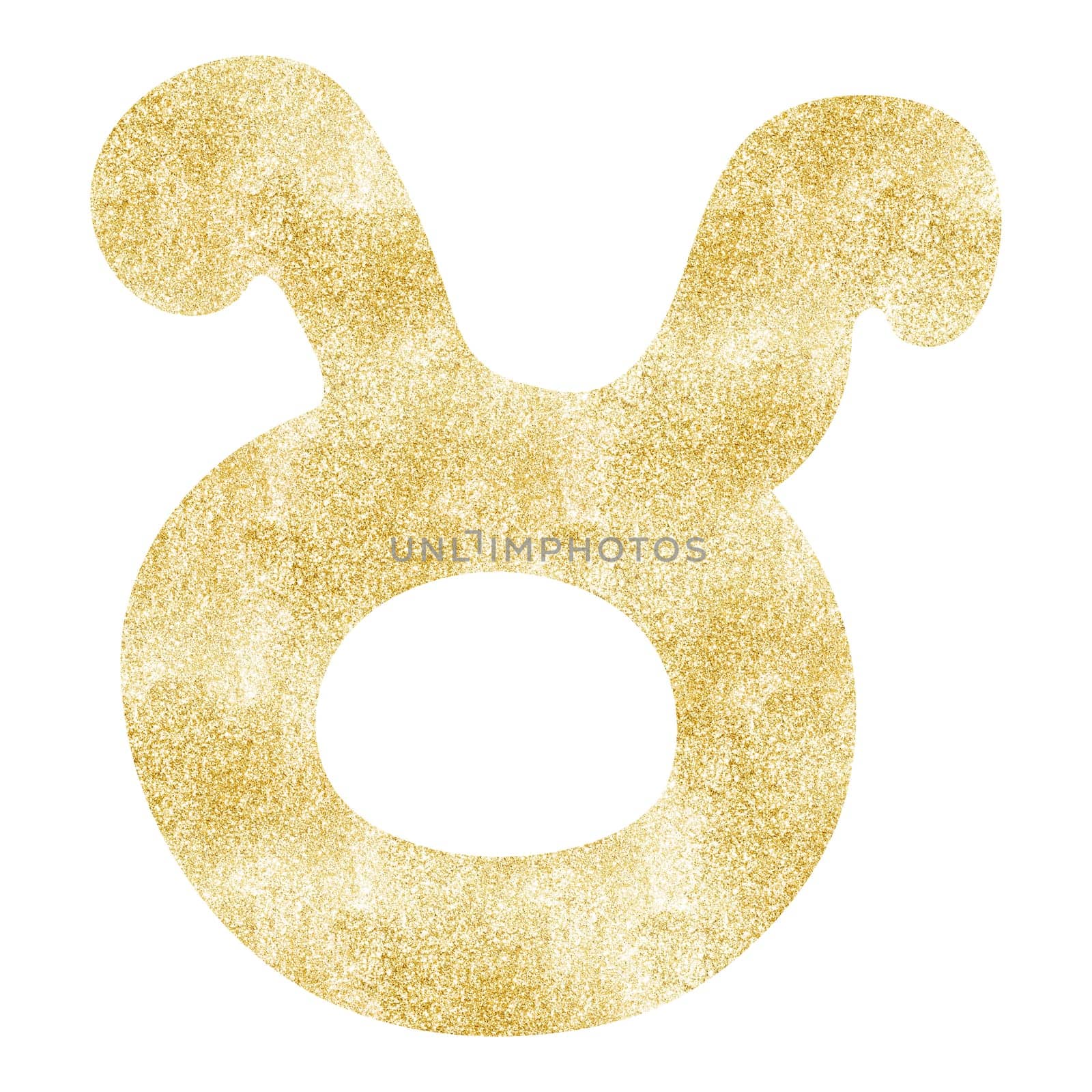 Gold taurus zodiac symbol illustration. Simple taurus zodiac icon. luxury, esoteric zodiac sign concept. Astrological calendar. Horoscope astrology. Fit for paranormal, tarot readers and astrologers.
