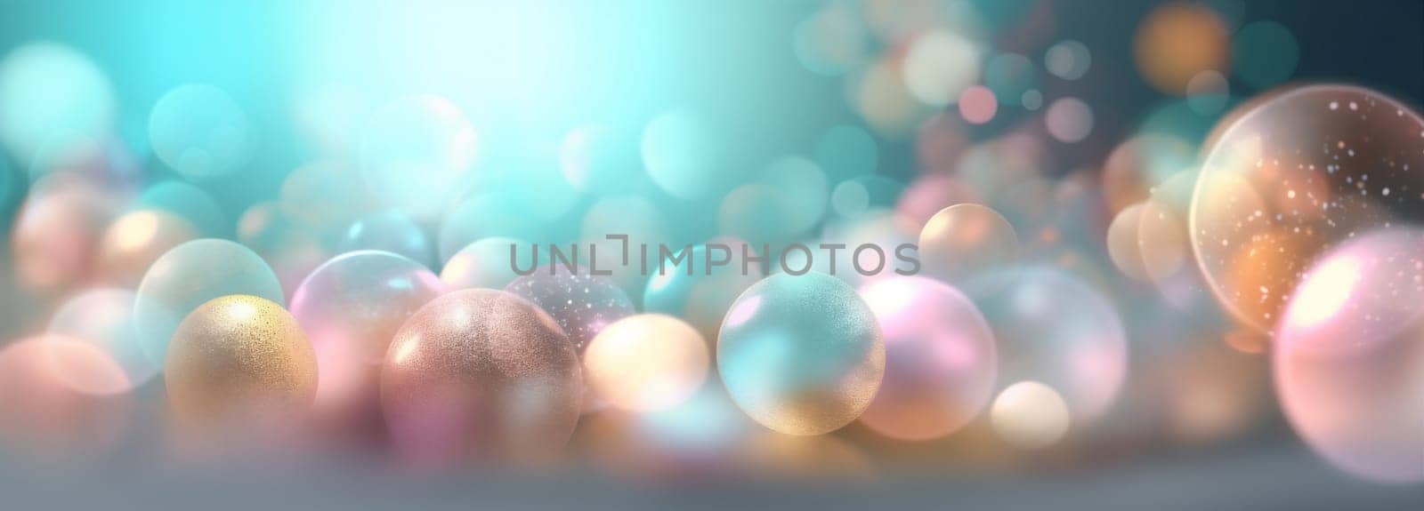 banner bright christmas abstract defocused decoration illustration light background shine gradient party colours holiday star glistering pastel texture white bokeh shiny. Generative AI.