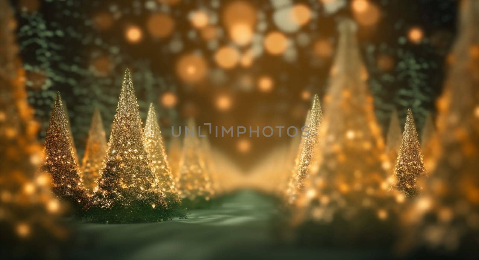 tree celebration holiday bokeh happy background blur decoration light christmas winter. Generative AI. by Vichizh