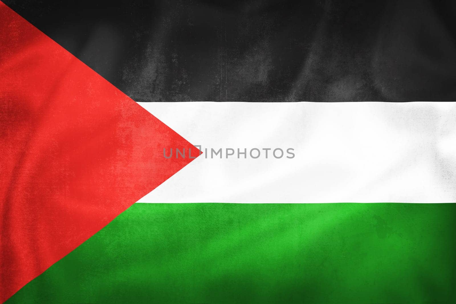 Grunge 3D illustration of Palestine flag, concept of Palestine 