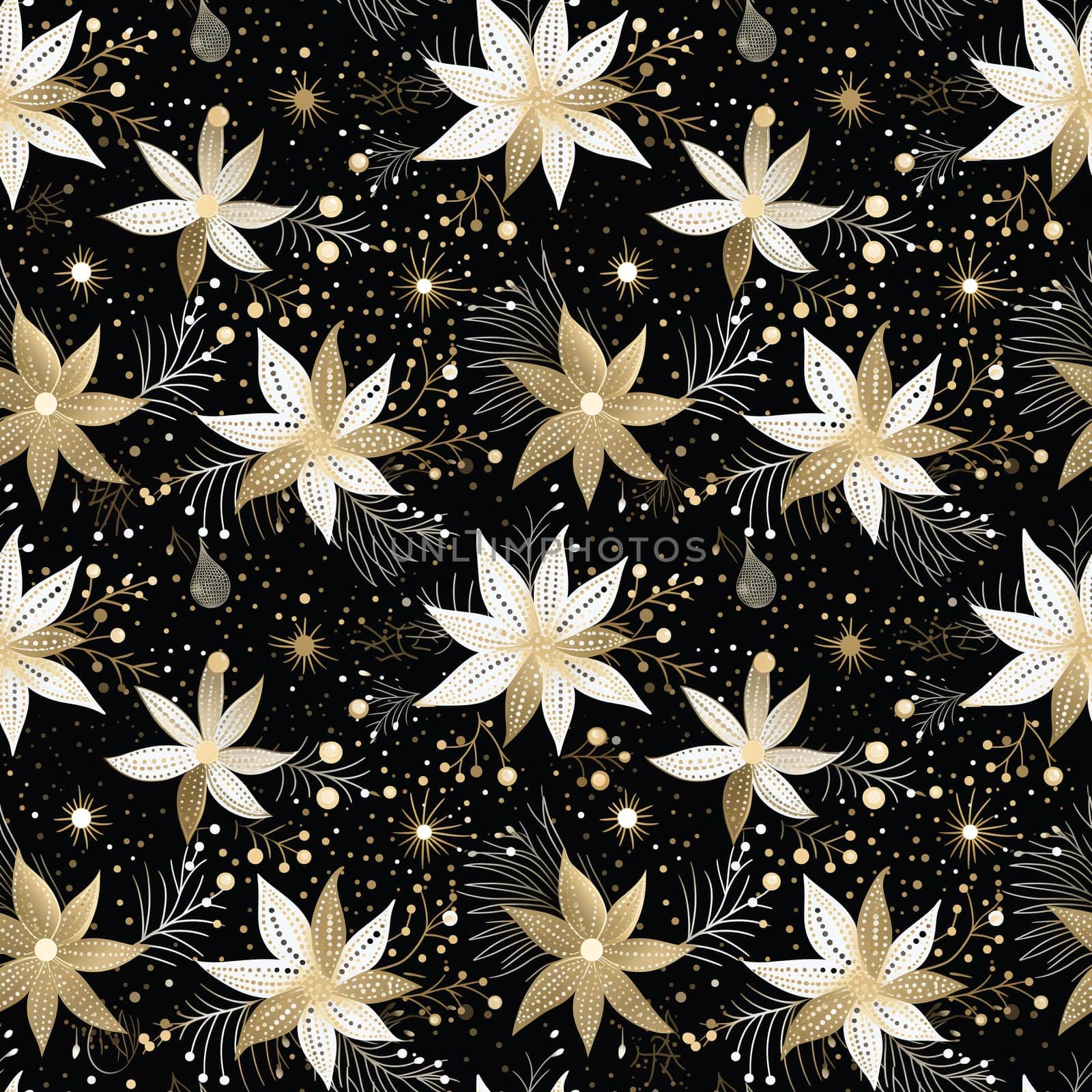 Luxury Christmas patterns. Digital Paper. AI Generated. by AndreyKENO