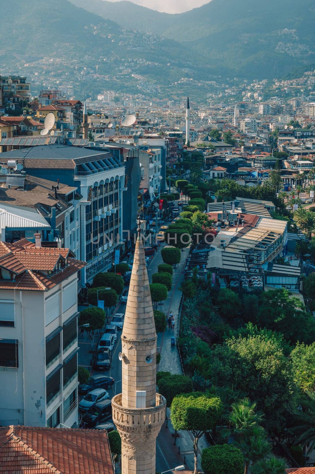 Alanya city, Turkey, view from red tower (kizil kule)