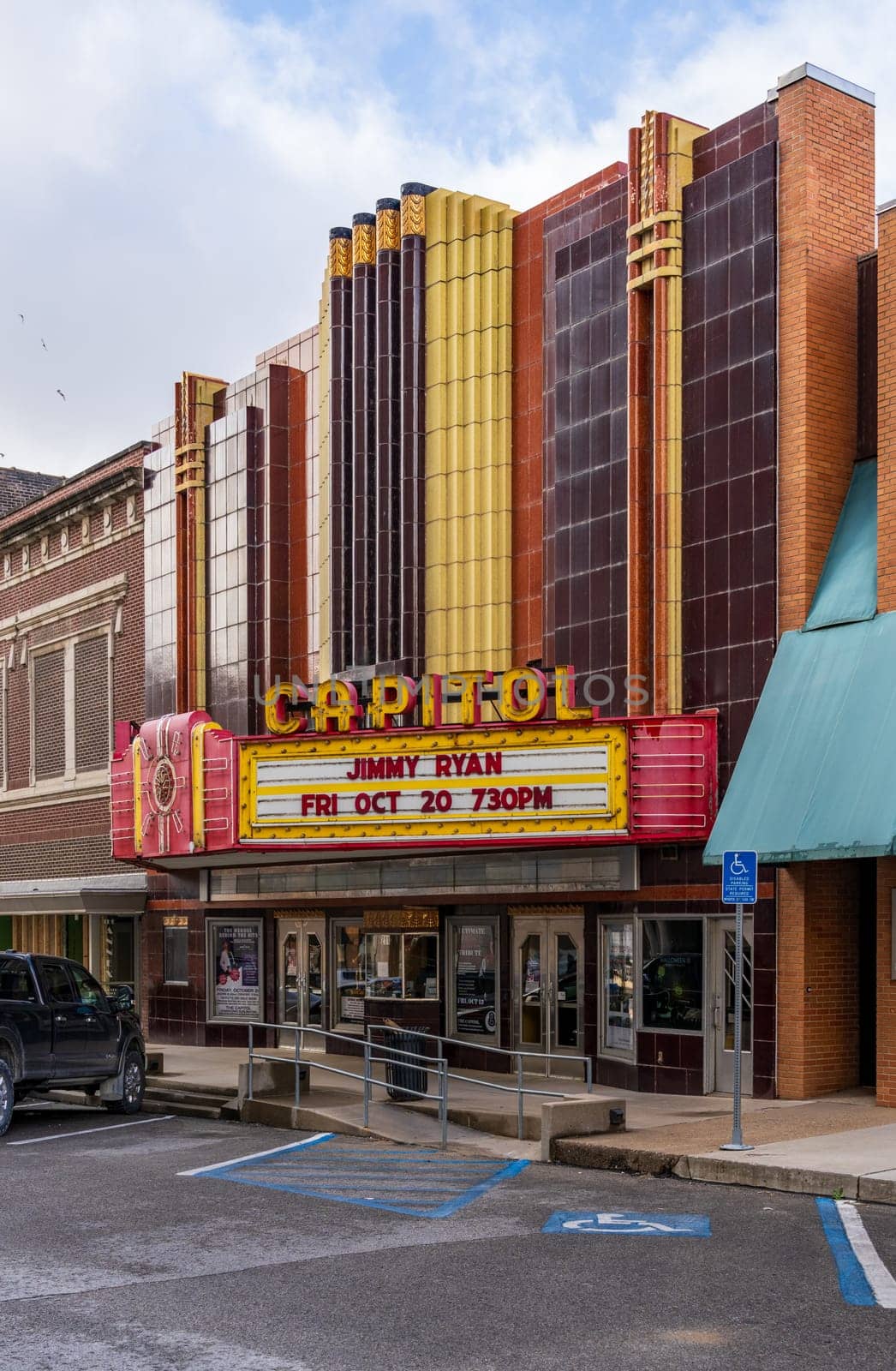 Art Deco Capitol cinema in Burlington in Iowa by steheap