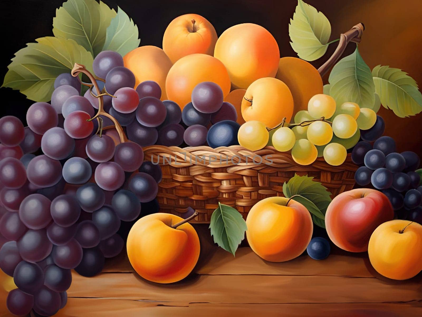 Still life compositions reflecting the colorful and delicious world of fruits offer a visual feast reflecting the richness of nature and the aesthetic beauty of fruits.