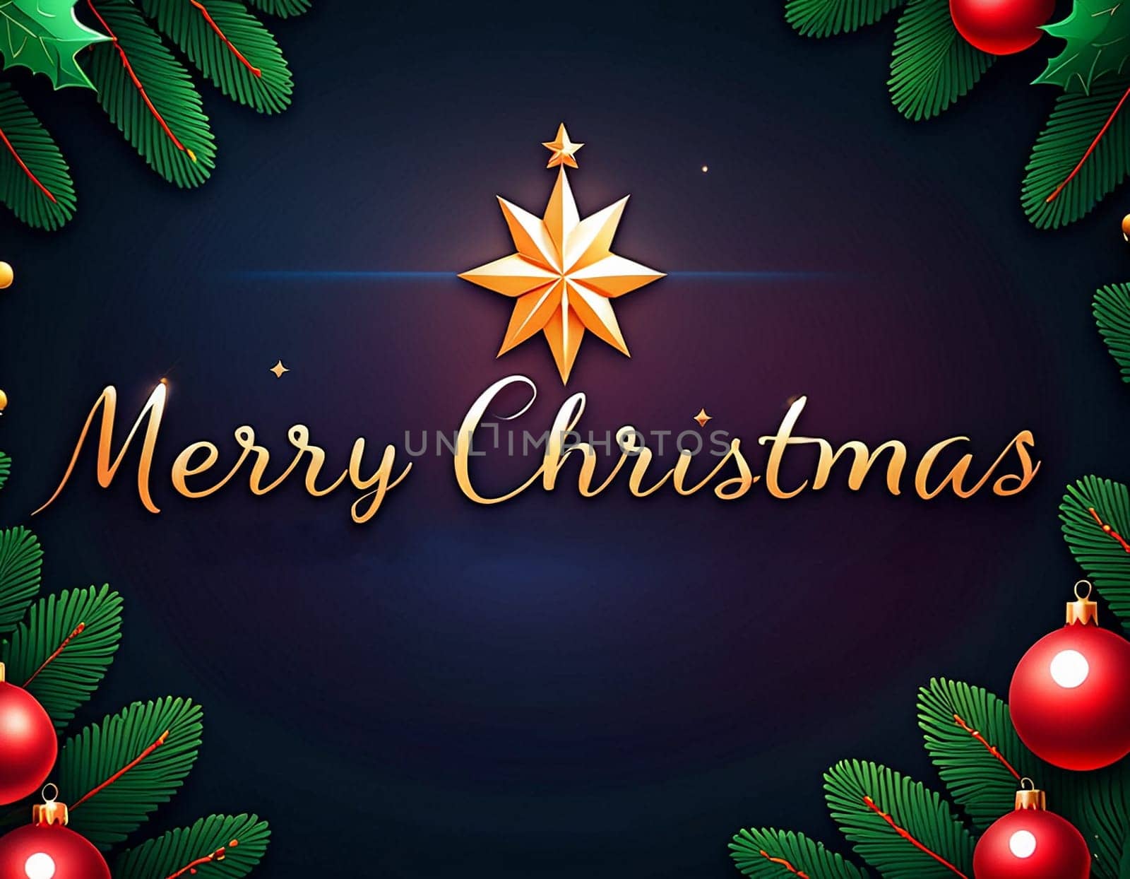 Beautiful Christmas card. High quality illustration