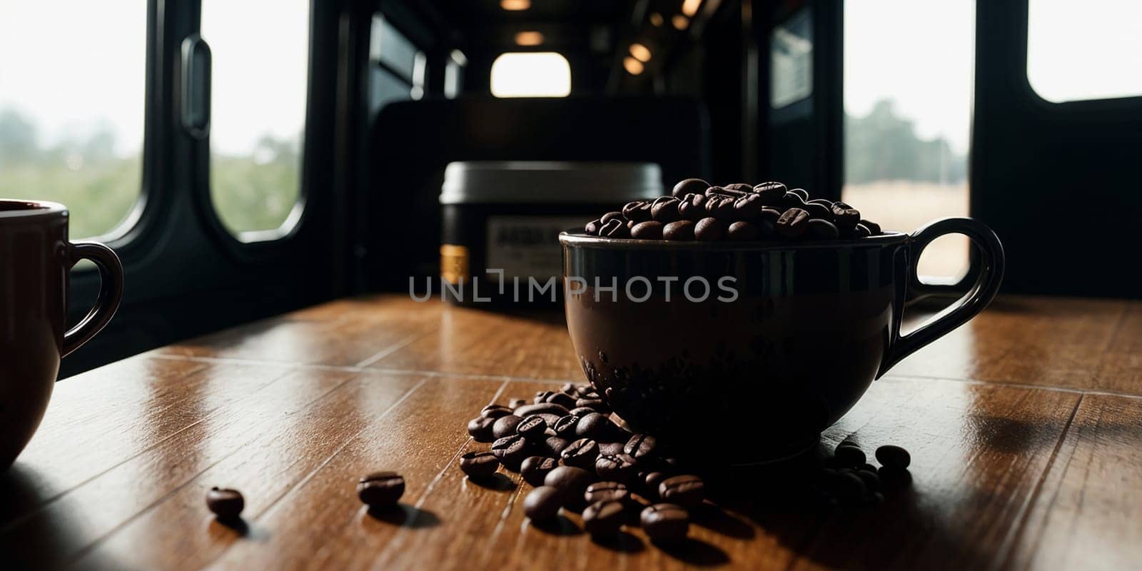 Roasted coffee beans background. High quality photo