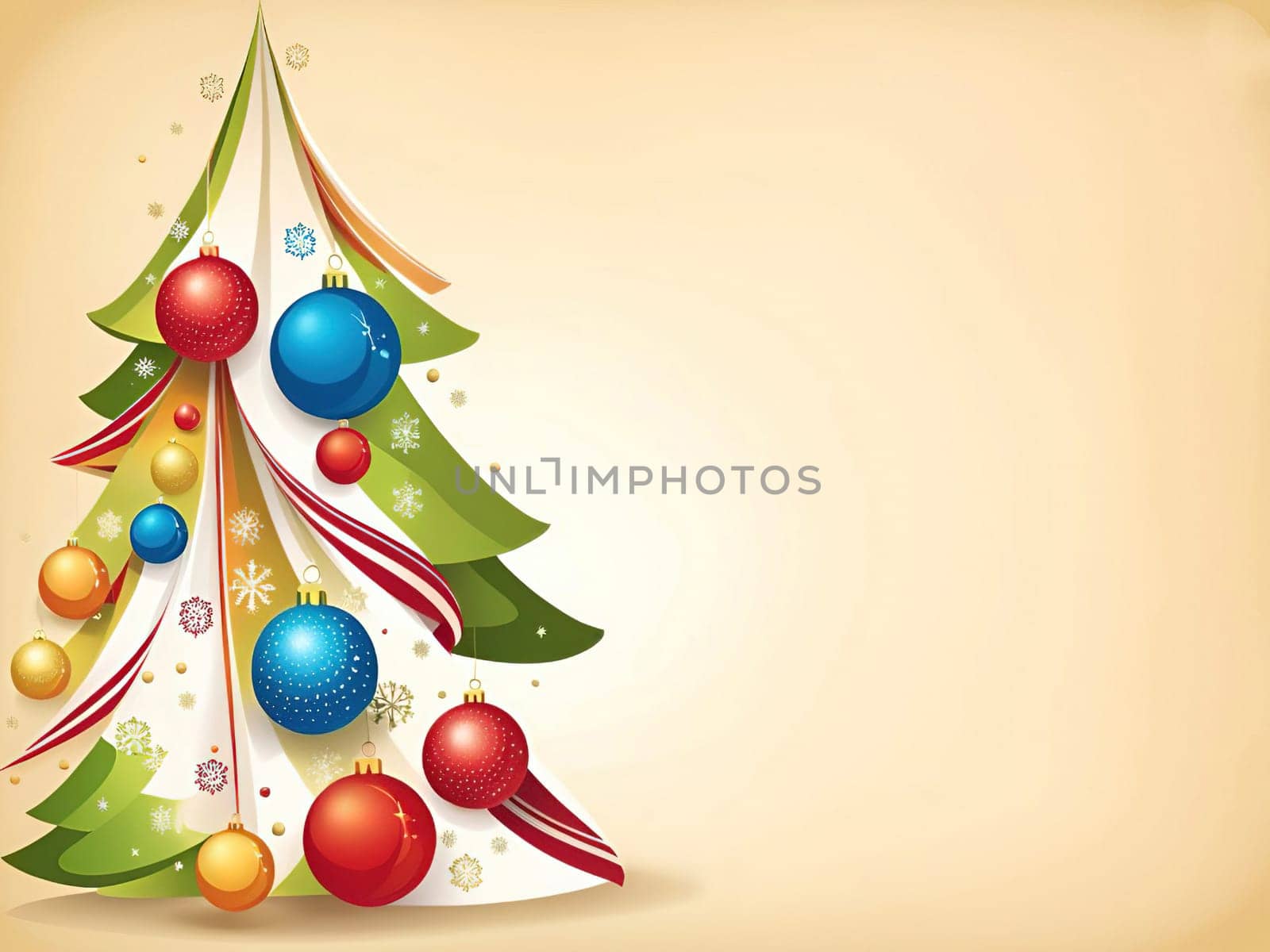 Christmas and New Year greeting card. space for text. by yilmazsavaskandag