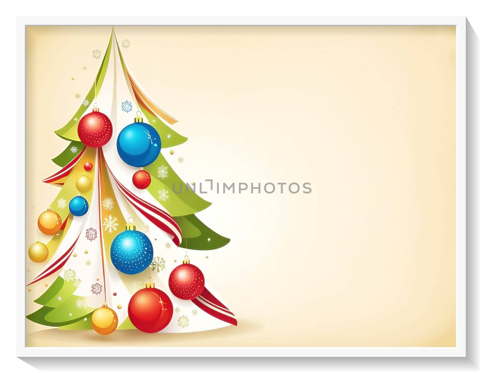 Christmas and New Year greeting card. space for text. by yilmazsavaskandag