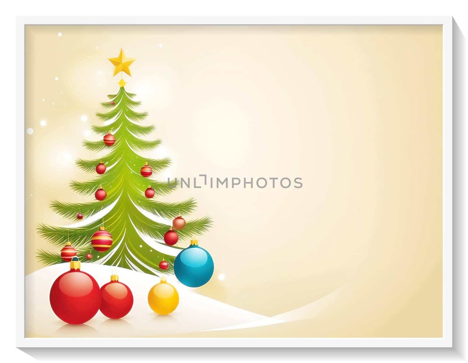 Christmas and New Year greeting card. space for text. by yilmazsavaskandag