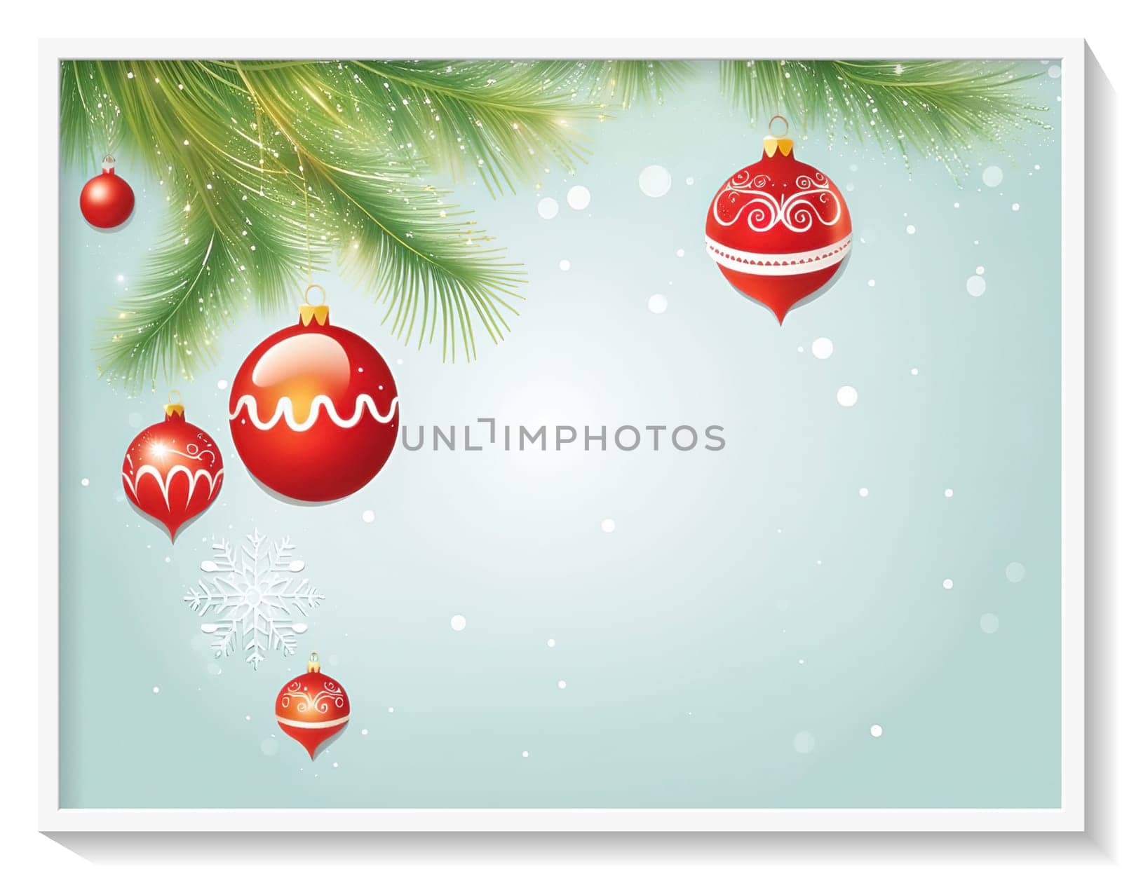 Christmas and New Year greeting card. space for text. by yilmazsavaskandag