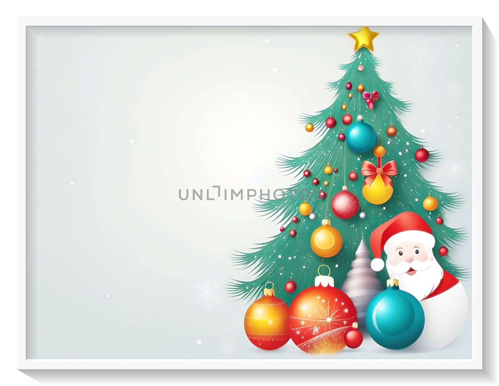 Christmas and New Year greeting card. space for text. by yilmazsavaskandag