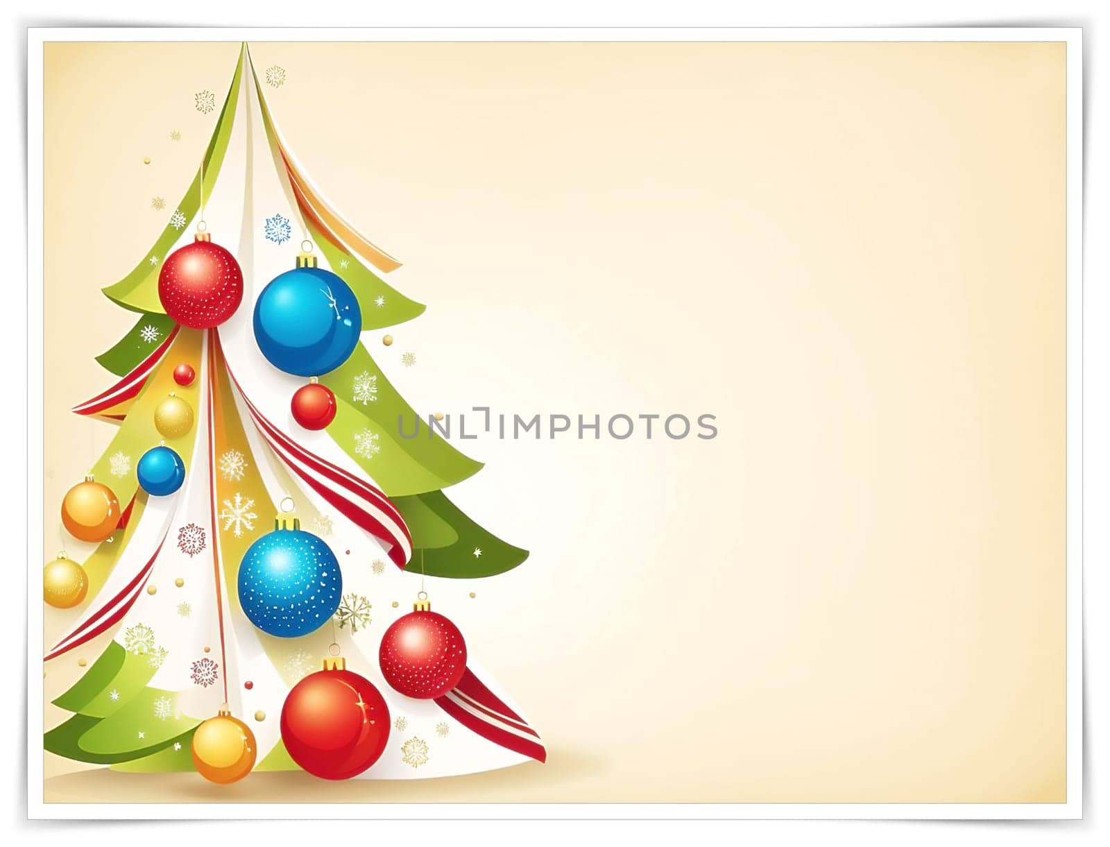 Christmas and New Year greeting card. space for text. by yilmazsavaskandag