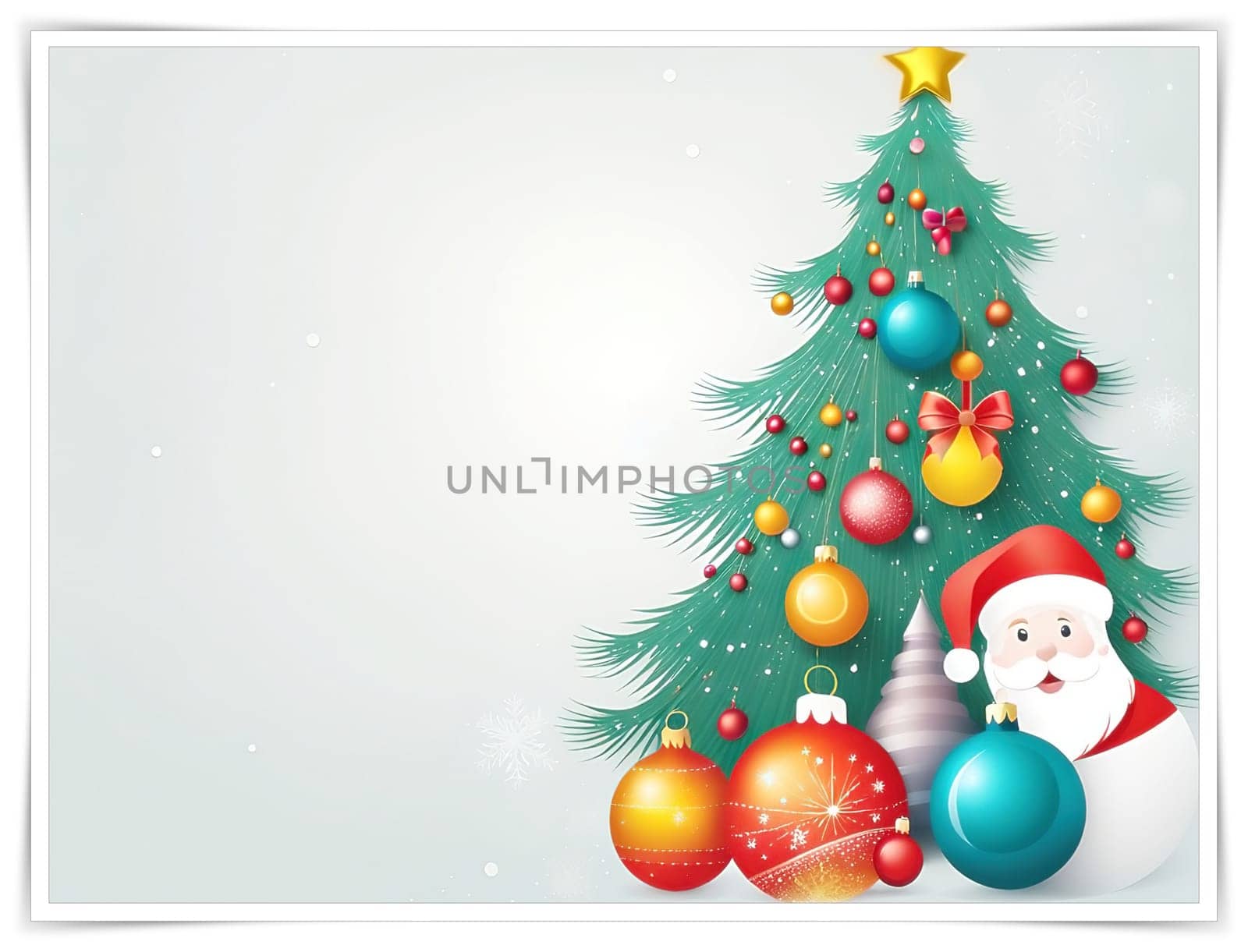 Christmas and New Year greeting card. space for text. by yilmazsavaskandag