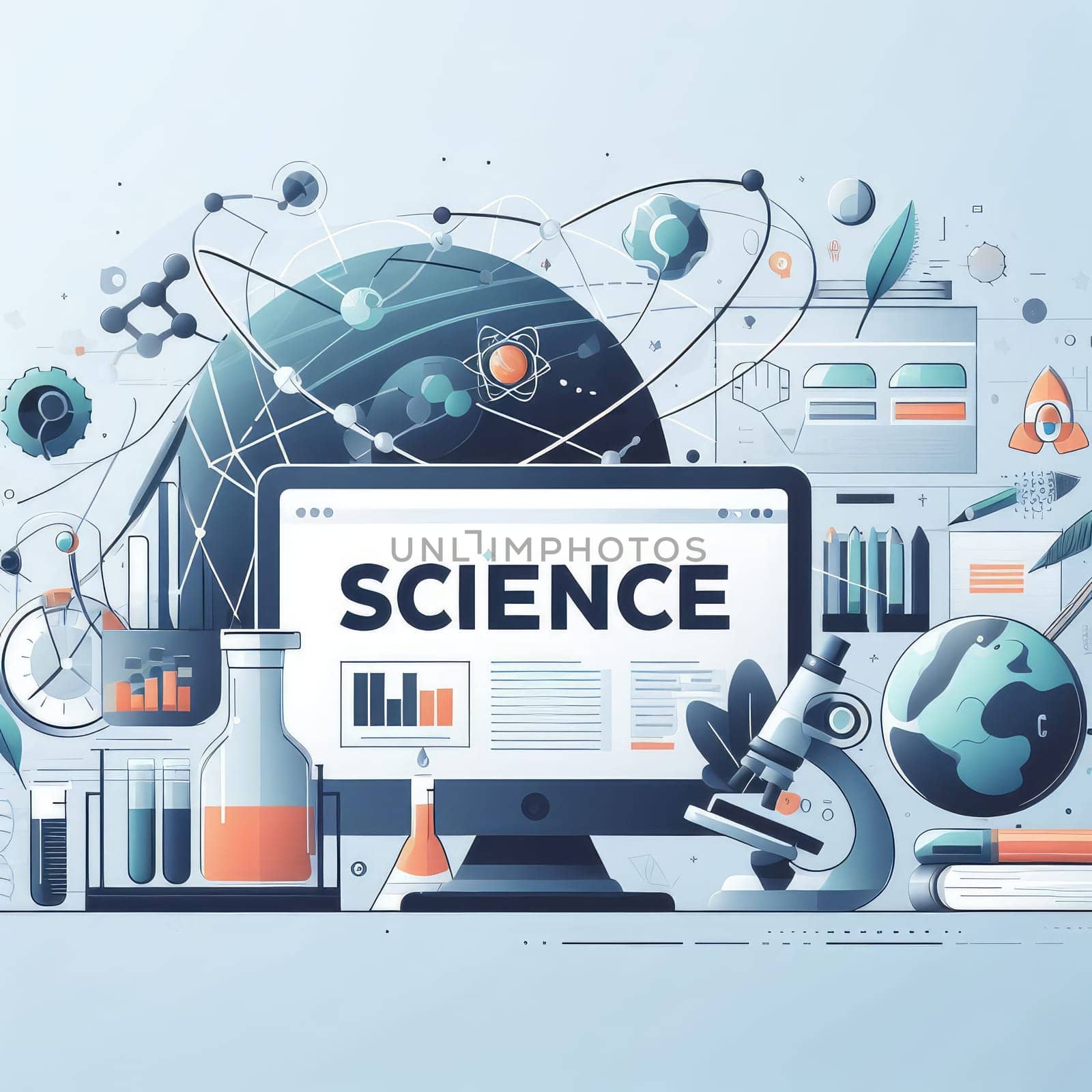 Design Concept Of Word SCIENCE Website Banner by Kobysh