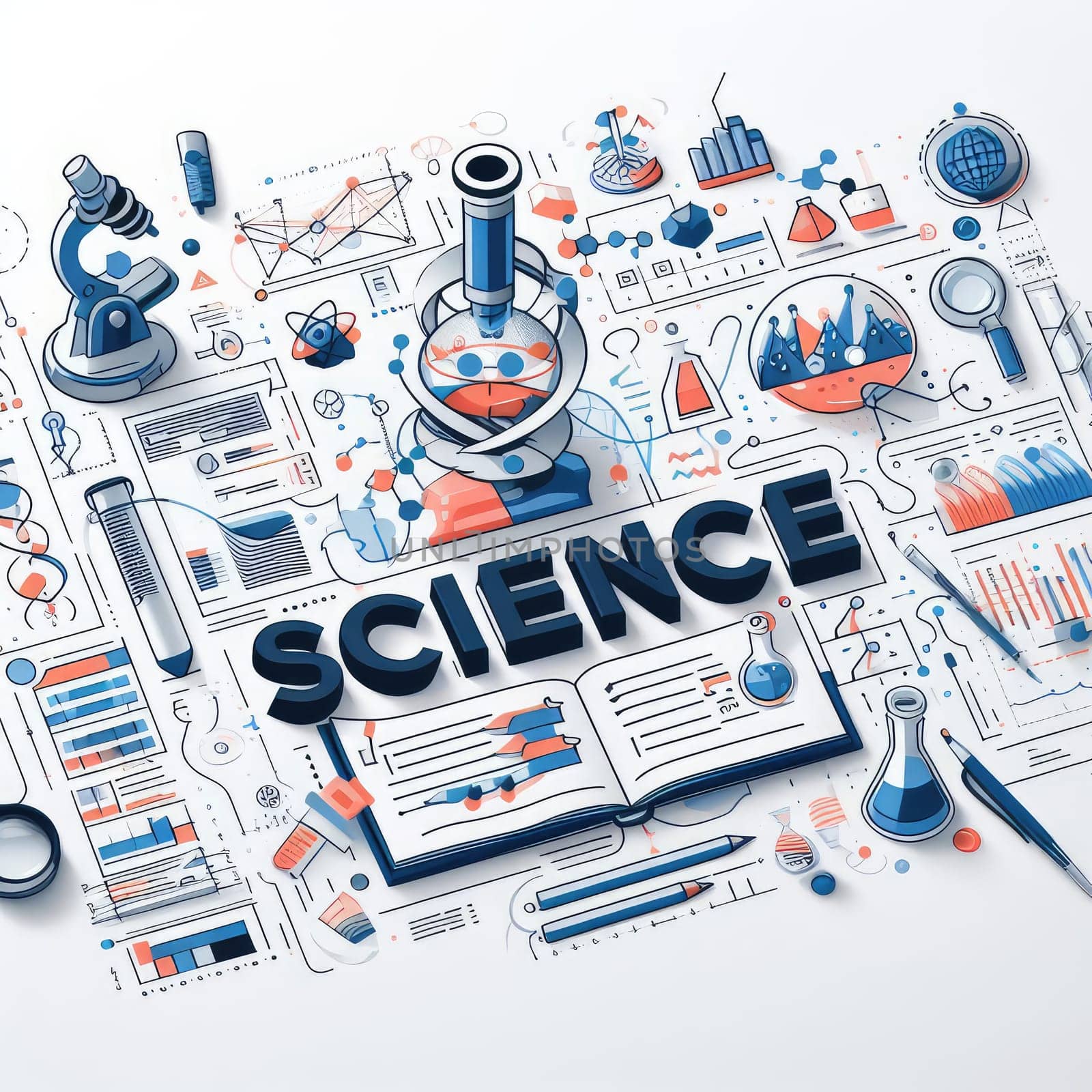 Design Concept Of Word SCIENCE Website Banner by Kobysh