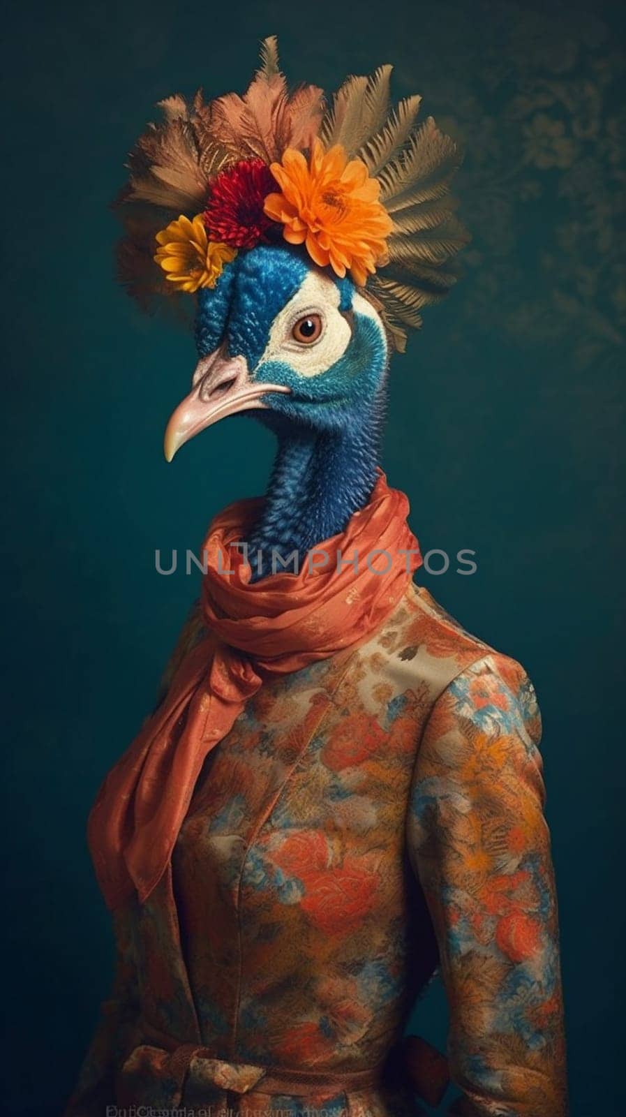 woman peacock lady eye fantasy female glamour fairy face tropical hair fashion art beauty feathers beautiful bird jungle young africa person. Generative AI.