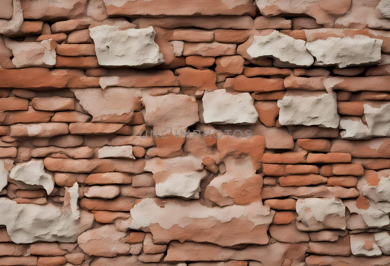 rock wall, archival pigment print, old peeling paint, brick building, sculpture, sandstone surface texture Generate AI