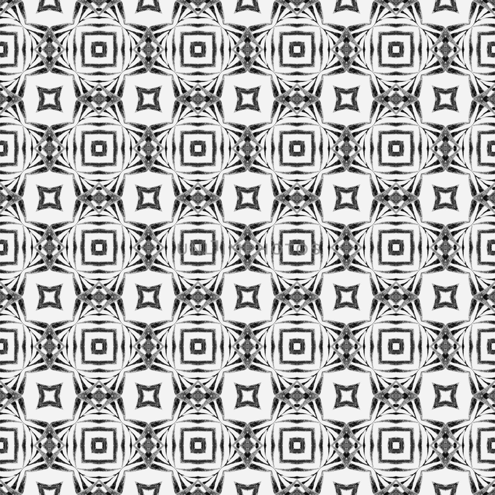 Tropical seamless pattern. Black and white cool by beginagain