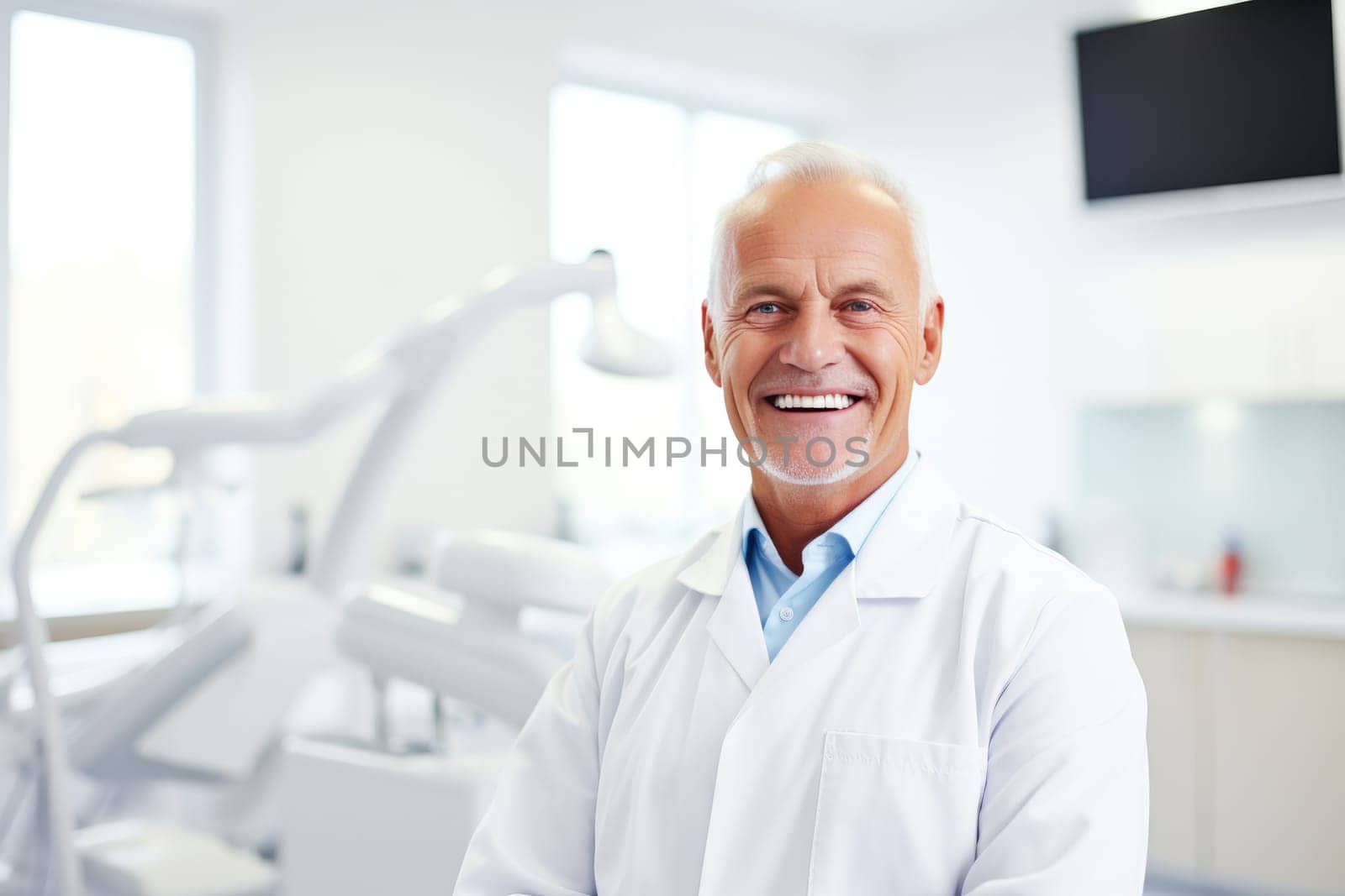 Adult male dentist in dental office by Yurich32