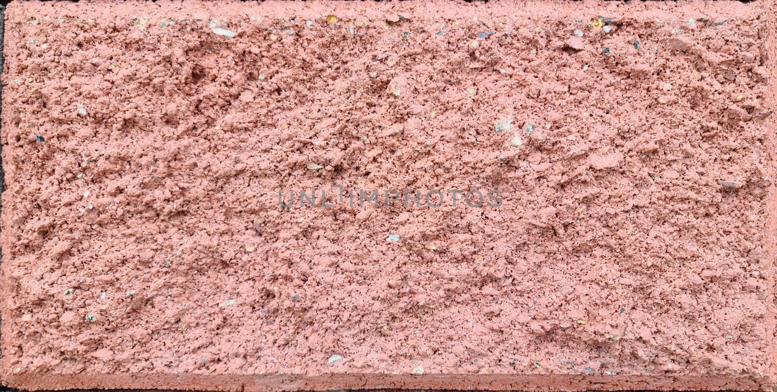 Texture of a large red street brick concrete block with a chamfer by Rom4ek