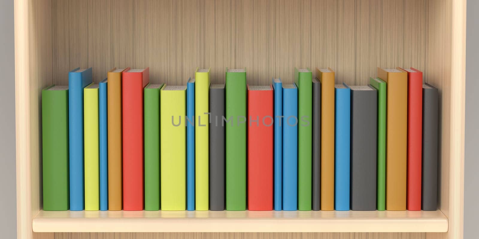 Row with colorful books by magraphics