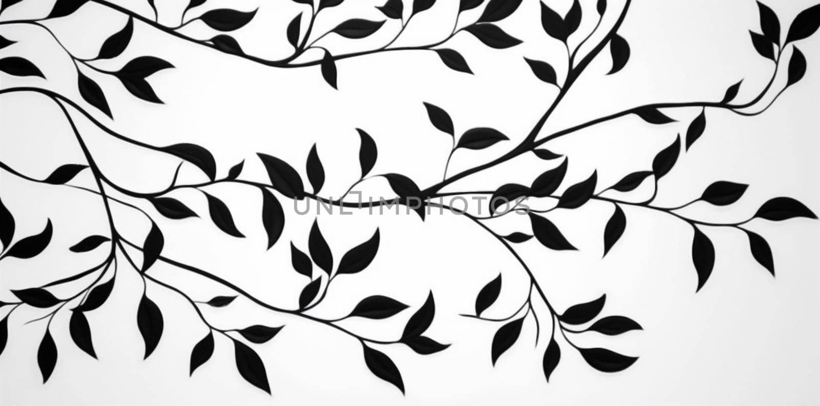 flower plant pattern black wallpaper illustration decoration floral design leaf. Generative AI. by Vichizh