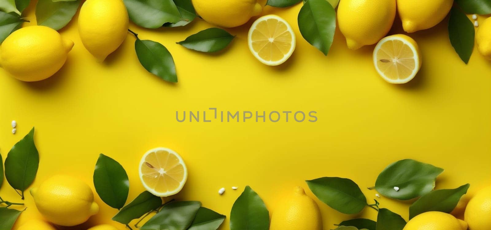 lemon healthy summer fresh yellow natural background food juicy fruit sweet. Generative AI. by Vichizh