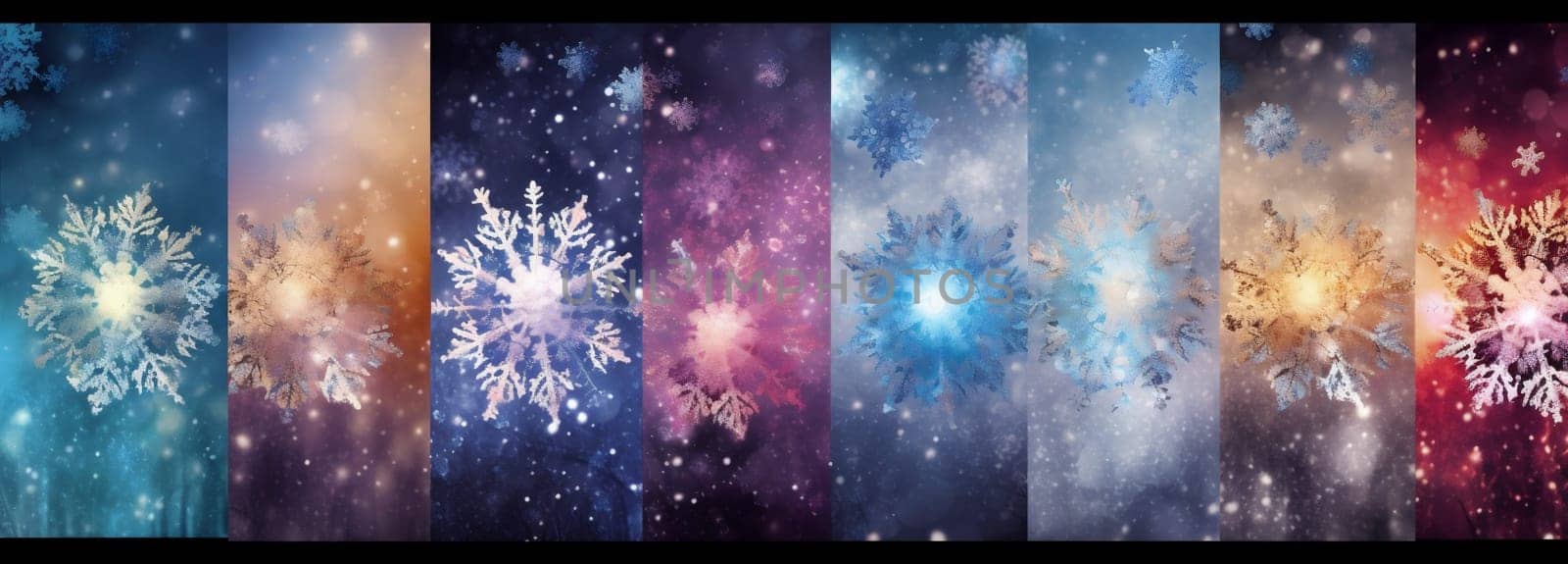 glow year texture christmas background light pastel bokeh abstract shine new snowflakes. Generative AI. by Vichizh