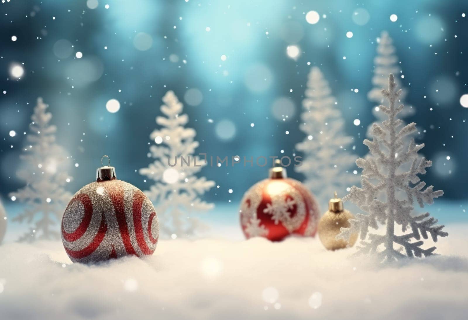 Christmas background with New Year decorations.